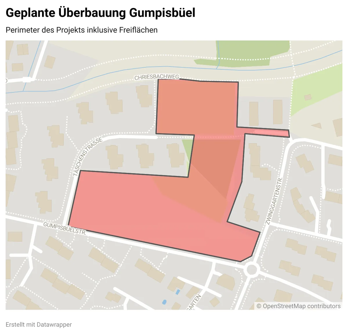 Plan der Überbauung.